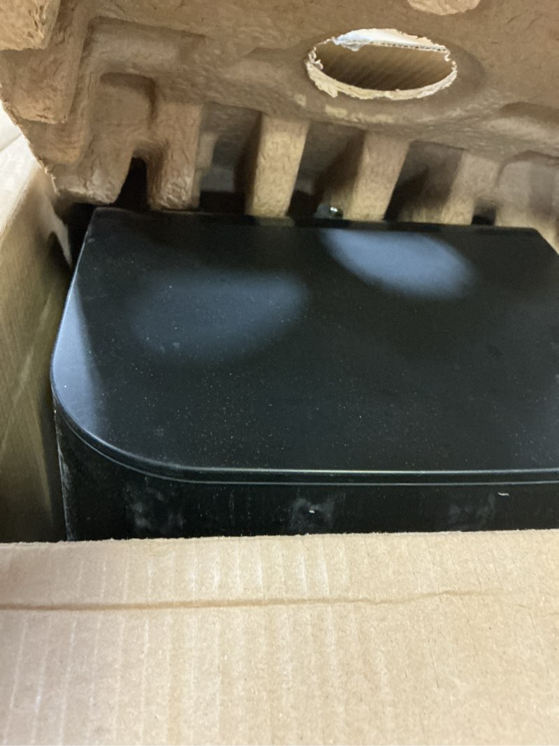 Condition photo showing As Is for gourmia air fryer - 8 qt extra large capacity, fryforce360º, digital display with 12 presets, roast, bake, broil, dehydrate, dishwasher safe accessories, stainless steel