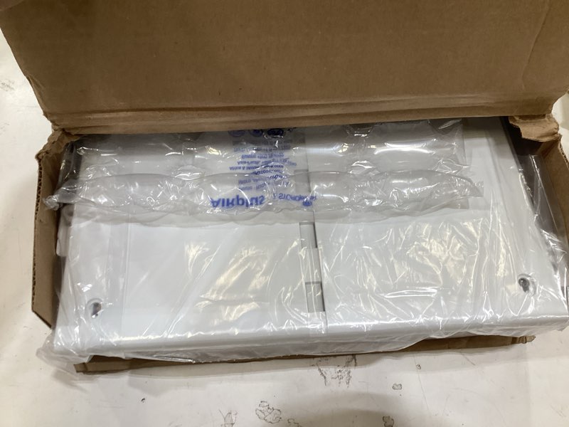 Condition photo showing Good Condition for leviton 49605-28w 28" wireless structured media center with vented cover, white 28 in enclosure with vented cover