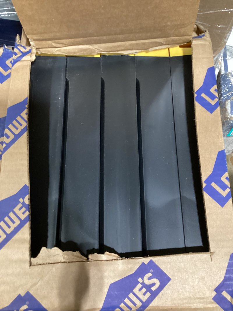 Condition photo showing As Is for project source 48-in w x 20-in d x 72-in h 5 -tier heavy duty black plastic utility shelving unit