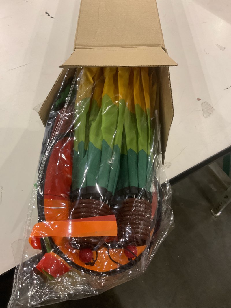 Condition photo showing New/Like New for 2Pack Multicolor Hot Air Balloon Rainbow Wind Spinner Garden Decor, 59" H x 12" W, Nylon, UV & Weather Resistant, Fully Collapsible