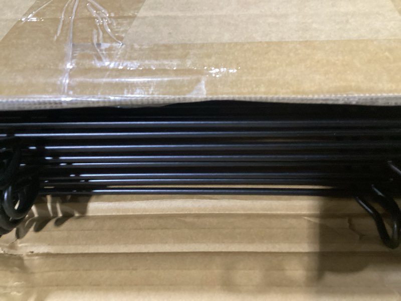 Condition photo showing As Is for Metal Garden Fence 36in (H) x 18.7ft (L), 8 Panels +9 Stakes Dog Fence Border Fence Animal Barrier, No Dig Garden Fencing for Yard Flower Bed Lawn Patio Outdoor,CTW3608 Black