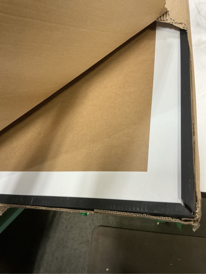 Condition photo showing As Is for upsimples 24x34 poster frame, display pictures 20x30 with mat or 24 x 34 without, wall hanging picture frames, black, 1 pack black 24x34