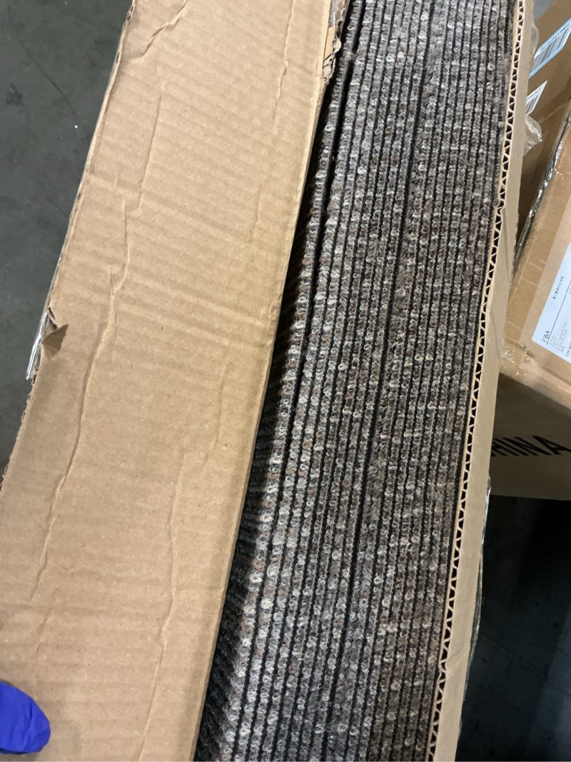 Condition photo showing Good Condition for 24" x 24" commercial carpet tiles 18 pack (72 sq ft), heavy duty carpet squares with non-slip backing, modular flooring for office, basement, home, garage beige