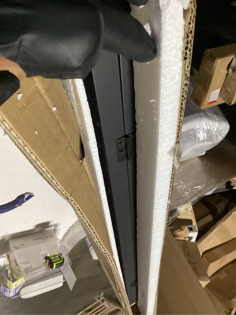 Condition photo showing Good Condition for Jersey Frame Display Case, Black Locks Shadow Box Sports Jersey Frame with UV Protection Acrylic and 2 Hanger for Baseball Basketball Football Soccer Hockey Shirt,Uniform, Graduates, Black Black Frame with Black Locks