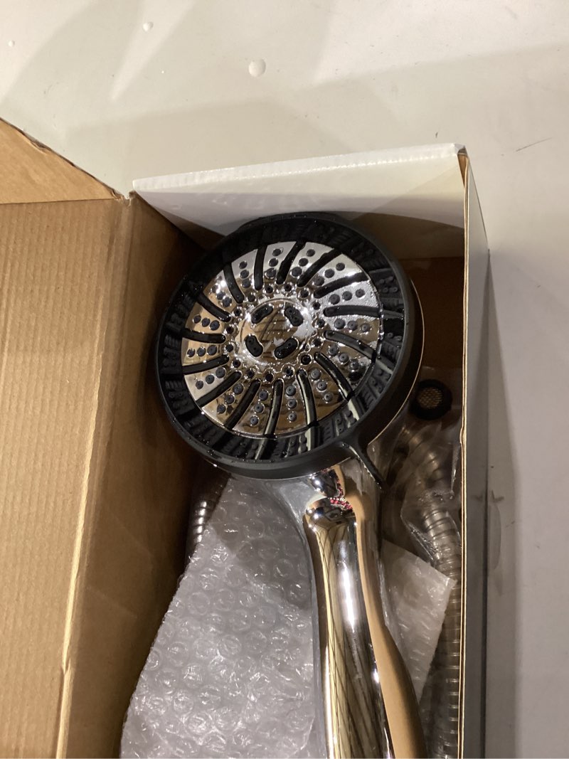Condition photo showing As Is for PWERAN Filtered Shower Head with Handheld, High Pressure 8 Spray Showerhead with Filters & Upgraded Detachable Shower Head, Water Softener Filters Beads for Hard Water -Remove Chlorine Chrome