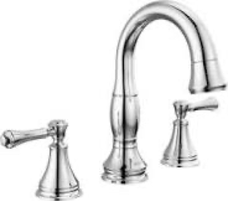Pull down sprayer 8 inch 3 hole bathroom sink faucet 2 handles