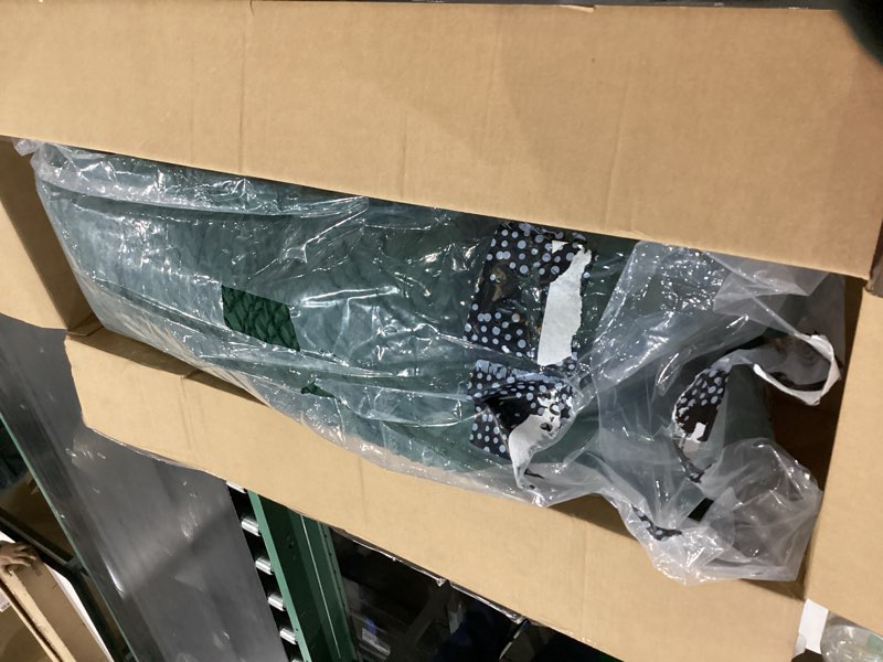 Condition photo showing As Is for Andency California King Comforter Set Dark Emerald Green - 7 Pieces Bed in a Bag Cal King Bedding Comforter Sets, Tufted Lightweight Fluffy Bed Set with Comforter, Sheets, Pillowcases & Shams Emerald Green California King (104"x96")