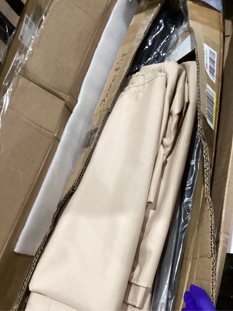 Condition photo showing As Is for vevor room divider, 4 panel room divider, folding privacy screen and portable partition divider for room separation, freestanding room partitions for office, bedroom, study, beige 4 panels beige