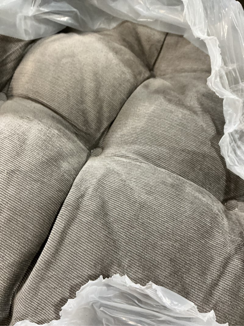 Condition photo showing As Is for Jerify 2 Pcs Floor Pillow Cushions 22 x 22 Inch Round Square Large Meditation Floor Pillow for Classroom Adult Meditation Picnic Party Seating Learning Daycare School (Round,Dark Gray) Round Dark Gray 2