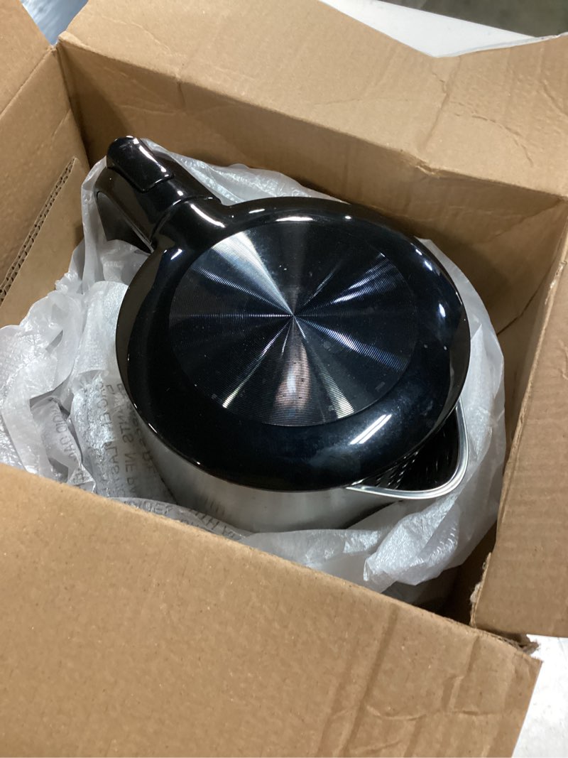 Condition photo showing As Is for keinve 1.7l electric kettle, touch screen water boiler, no plastic interior, double wall, 6 preset temperatures, fast boil, and strix control