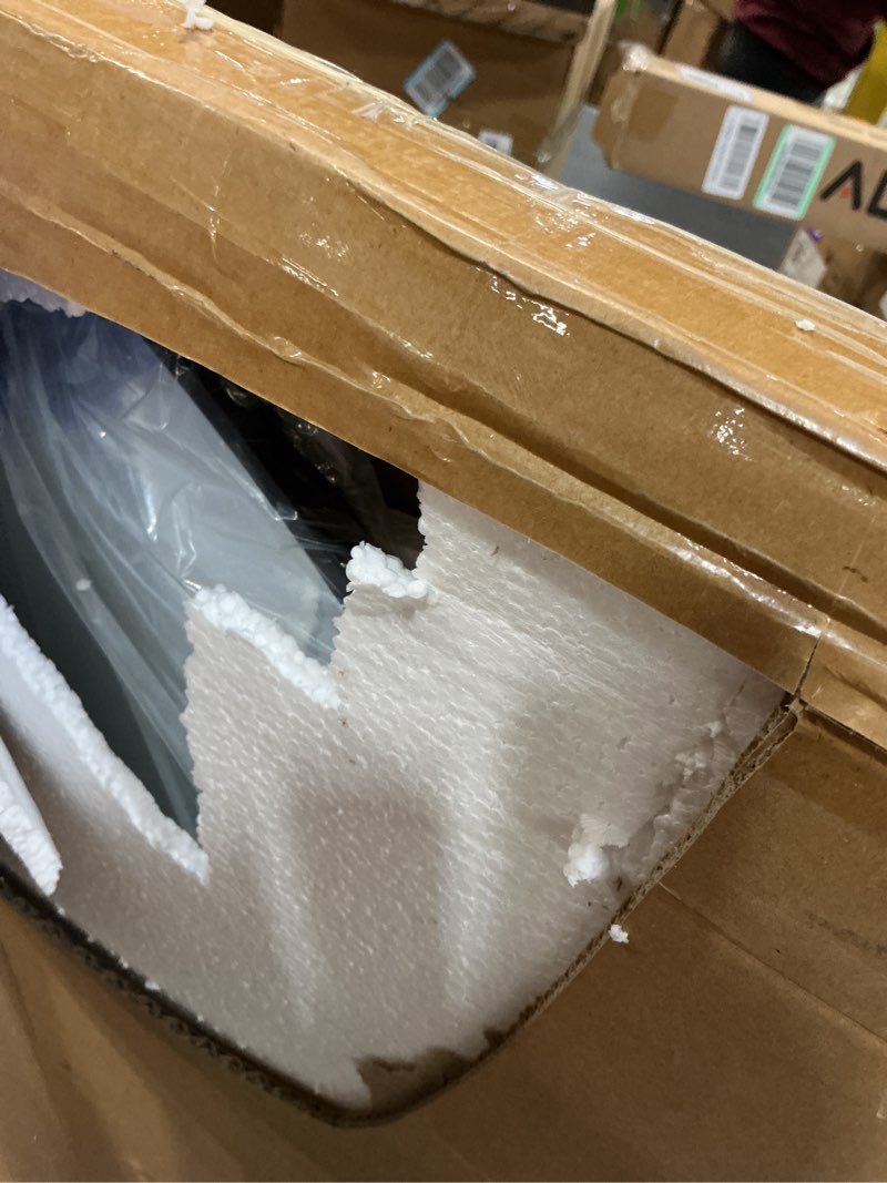 Condition photo showing Good Condition for CIRCUMI Arched Wall Mirror, 48"x36" Black Arched Mirror with Tempered Glass, Metal Frame, Large Size for Entryway Table, Mantel,Living Room,Over Sink,Arch Mirror for Decor,Shatterproof&Crystal-Clear Black 36"L x 48"W