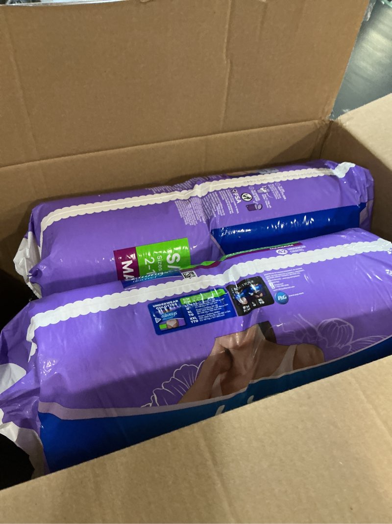 Condition photo showing New/Like New for Always Discreet Adult Incontinence Underwear for Women and Postpartum Underwear, Small/Medium, Up to 100% Bladder Leak Protection, 84 Count (2 Packs of 42) Small/Medium 84