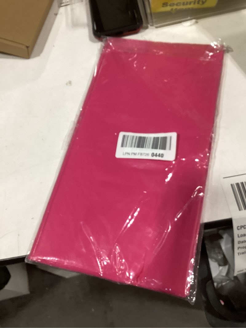 Condition photo showing Good Condition for QZYL 4 PCS Rose Red Plastic Tablecloths for Rectangle Tables, 54 x 108 Inches Stain Resistant Table Cover of Baby Shower Decorations, Disposable Tablecloth for Parties, Weddings, Birthday Tablecloth Rosered 4pcs 54x108 in