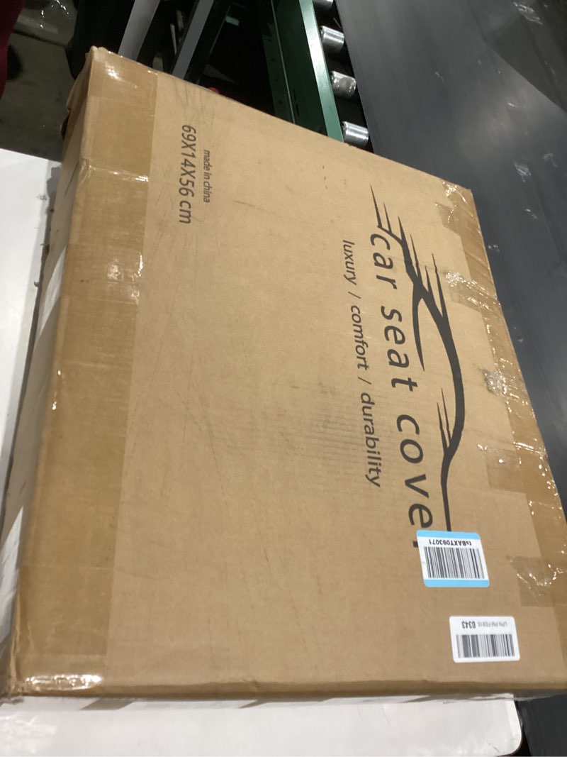 Condition photo showing As Is for Leather Car Seat Covers,Car Seat Covers Full Set,Automotive Seat Covers 5 Seats,Fit for Most Cars SUV and Most Sedans Grey