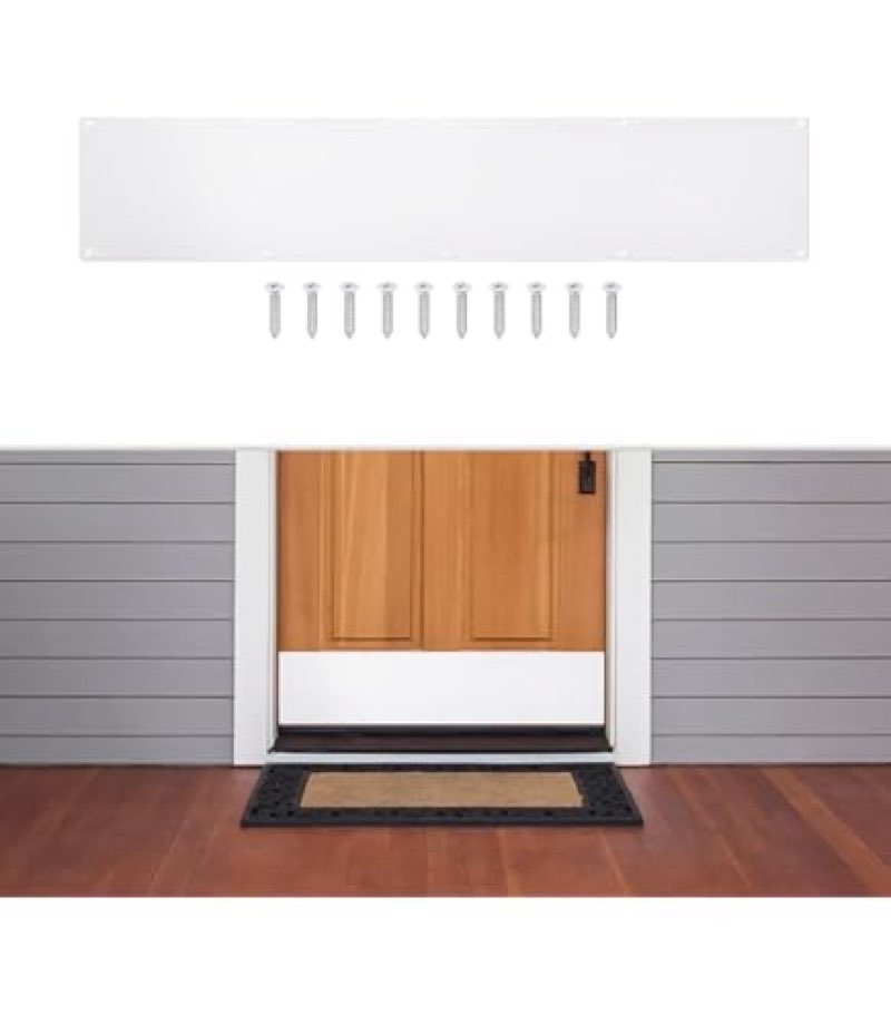 GLOKUUCA 1 Pcs Door Kick Plates - 6 x 30 Inches Kick Plates for Exterior Interior Doors Protection D