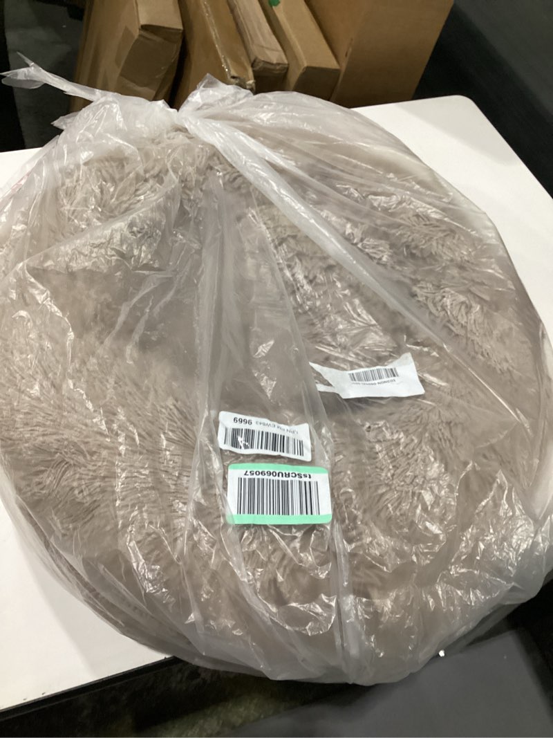 Condition photo showing As Is for Bedsure Calming Dog Bed for Small Dogs - Donut Washable Small Puppy Bed, 23 inches Anti-Slip Round Fluffy Plush Faux Fur Large Cat Bed, Fits up to 25 lbs Pets, Camel 23"L x 23"W x 8"Th Camel