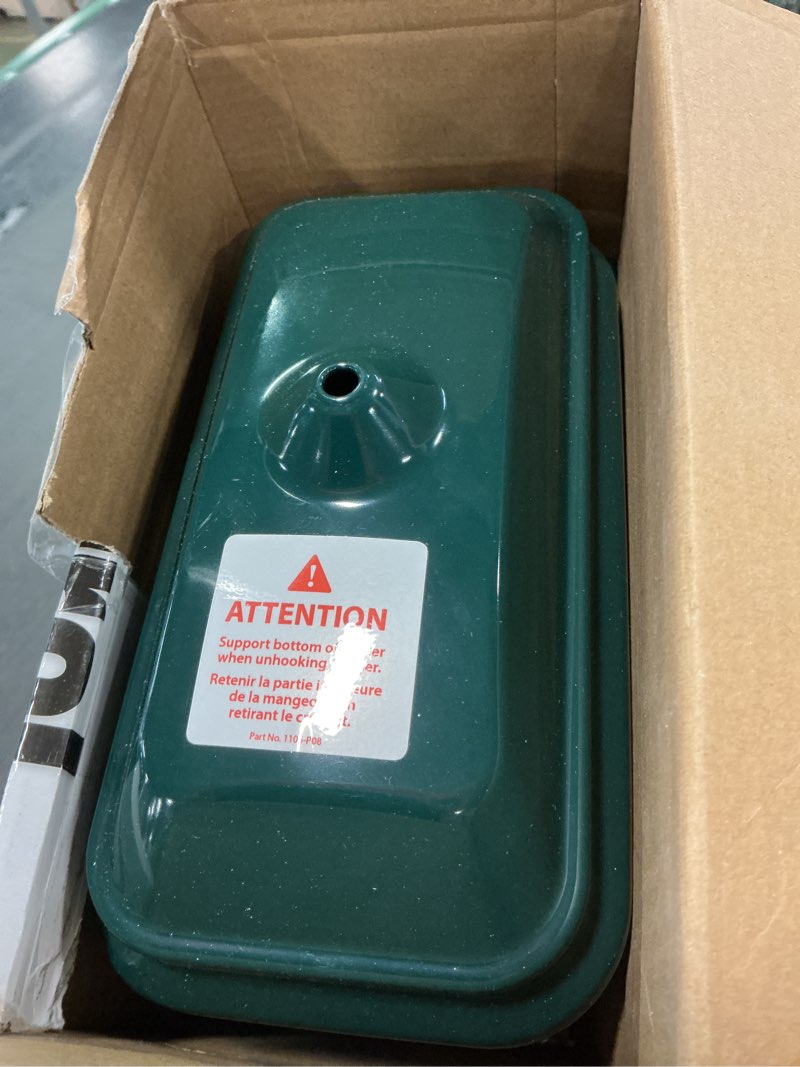 Condition photo showing As Is for Squirrel Buster Suet Squirrel-Proof Suet Bird Feeder with Two Suet Cake Trays, Two Crumb Ports, Mess-Free Suet Loading, Durable Green Design for Clinging Birds