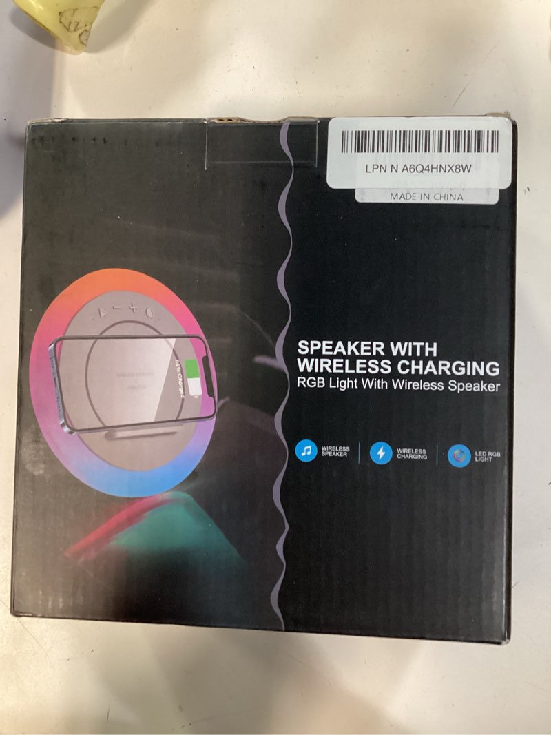 Condition photo showing New/Like New for Bluetooth Speaker Night Lightsr,Wireless Charging Modern Speaker,Best Teenage Birthday Gift Ideas Tween Girls Gifts/Please use The Original Adapter 10W Wireless Charging