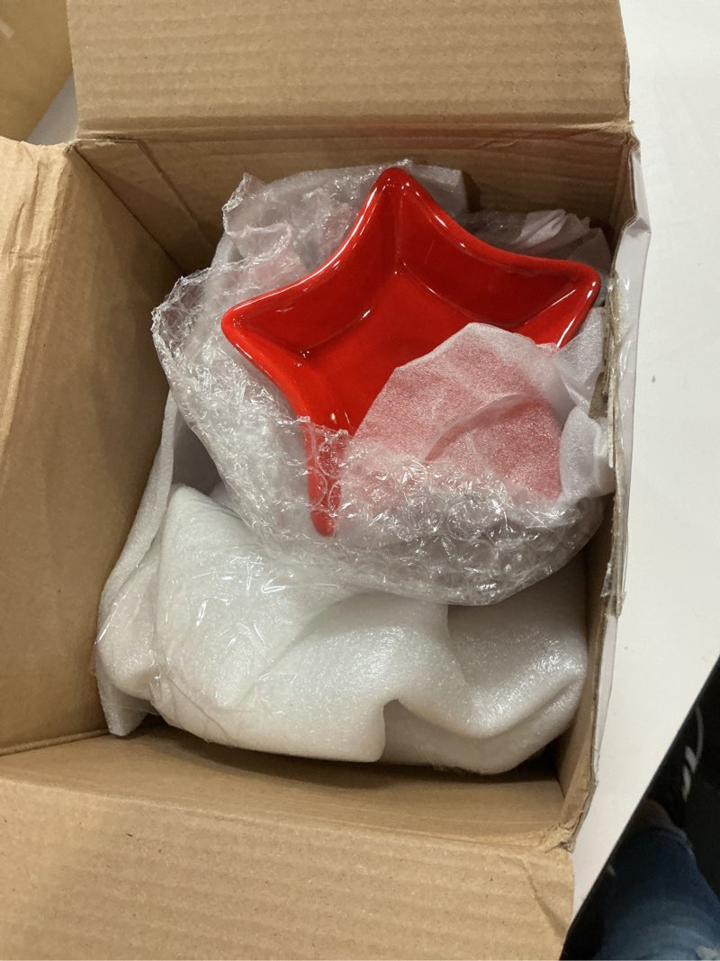 Condition photo showing Good Condition for suclain 10 pcs 4th of july star bowls ceramic red white blue patriotic candy bowls plates 250th anniversary snack dishes independence day serving dessert snack fruit dishes for bbq party favors