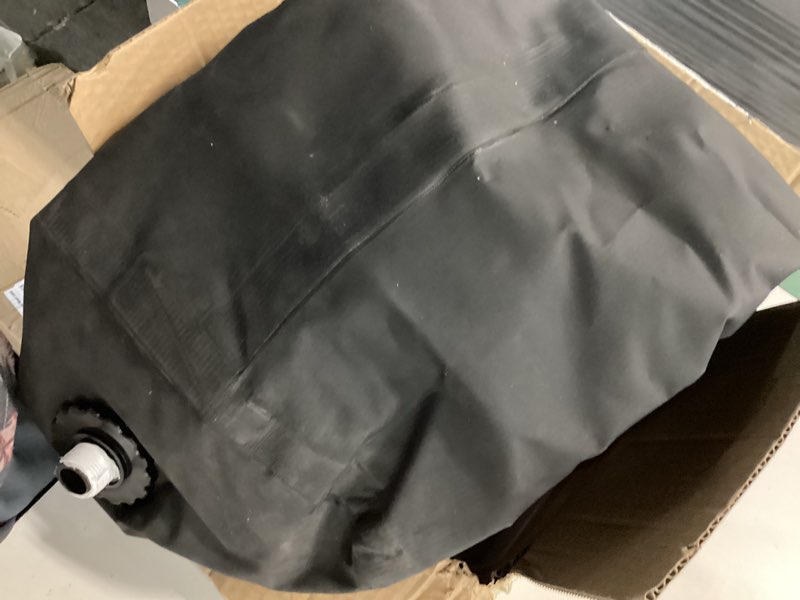 Condition photo showing Good Condition for rodelna water storage bladder, water tank 65 gallon foldable portable water storage, large water storage containers with 3/4" pvc spigot and overflow kit for camping, garden, emergency water storage black 65gal