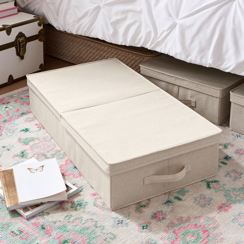 Underbed Storage Stacking Bin, Oat