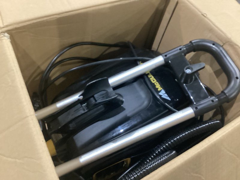 Condition photo showing As Is for mcculloch mc1385 deluxe canister steam cleaner, 2-hour runtime, chemical-free, 23 accessories: mop head, brushes & more - built for home, tile, carpet, furniture, & personal car detailing