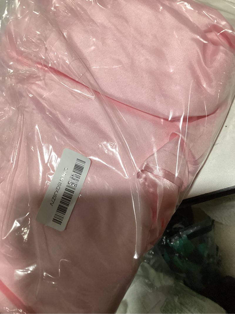 Vonty Ruffle Tablecloth Pink Satin Tablecloth - 60" x 120", Silky Table Cloth Rectangle Scalloped Ta