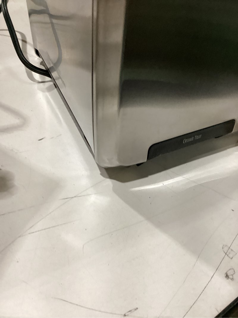 Condition photo showing As Is for Hamilton Beach 4 Slice Toaster with Extra-Wide Slots, Bagel Setting, Toast Boost, Slide-Out Crumb Tray, Auto-Shutoff & Cancel Button, Stainless Steel (24798) 4 slice Stainless Steel Toaster