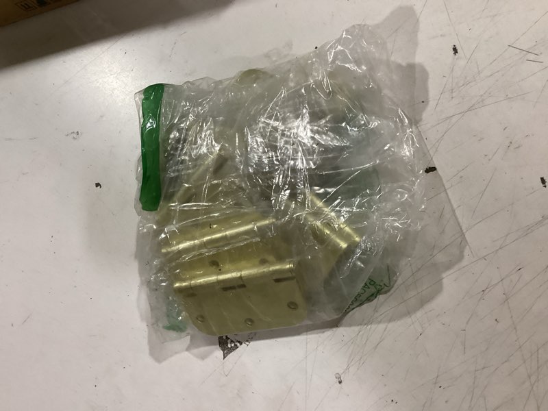 Condition photo showing Good Condition for satin brass door hinges - 12 pack gold door hinges 3.5 inch rounded interior door hinge with 5/8" radius - 3 1/2 inches flat iron brass hinges for residential standard doors 12 pack satin brass