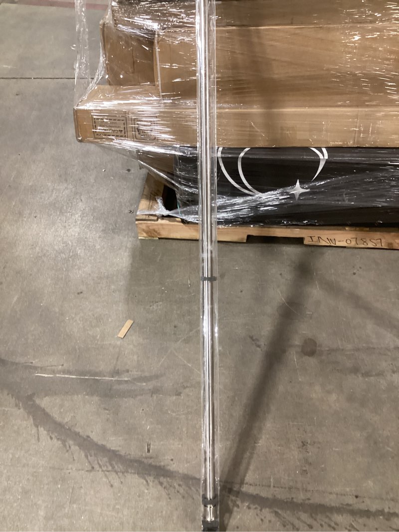 Condition photo showing Good Condition for NICETOWN Outdoor Strong Tension Curtain Rod for Patio, Long Curtain Rod, Pergola, Extra Long Room Divider Curtain Rod, Use in Bathroom, Kitchen, Home, Never Collapse, No Drilling, Nickel, 80" - 120" Nickel 80" - 120"