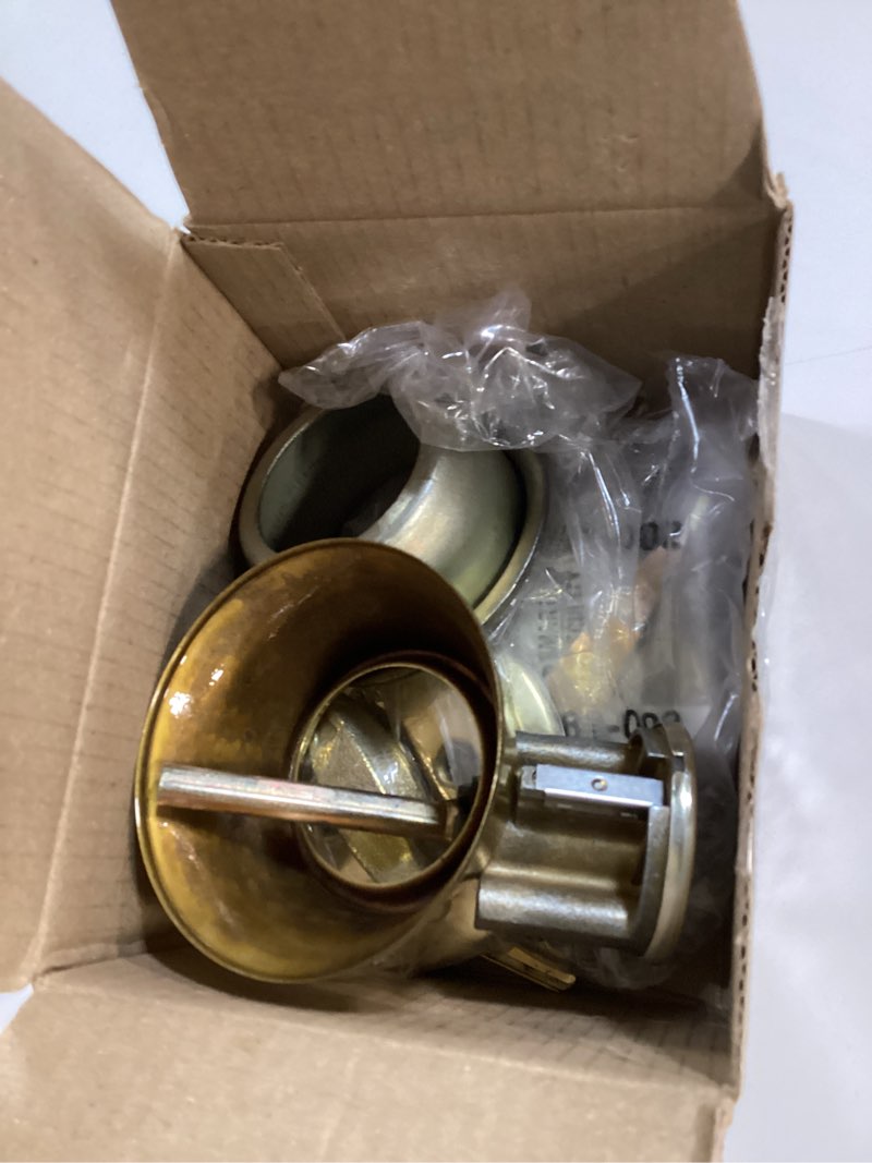 Condition photo showing As Is for Kwikset 690 Tylo Entry Knob and Single Cylinder Deadbolt Combo Pack featuring SmartKey® in Polished Brass, Key Lock Polished Brass Old Latch