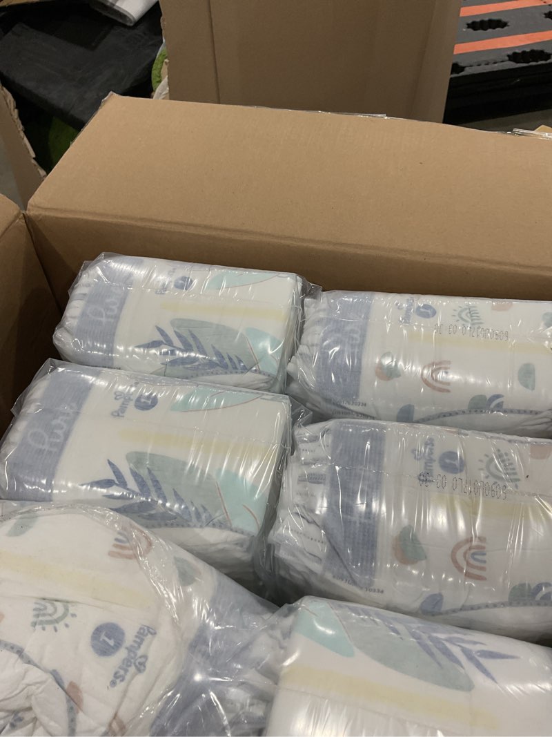 Condition photo showing Good Condition for pampers pure baby diapers, size 1 (8-14 lbs), 198, up to 100% leakproof, premium hypoallergenic soft diapers size 1 198