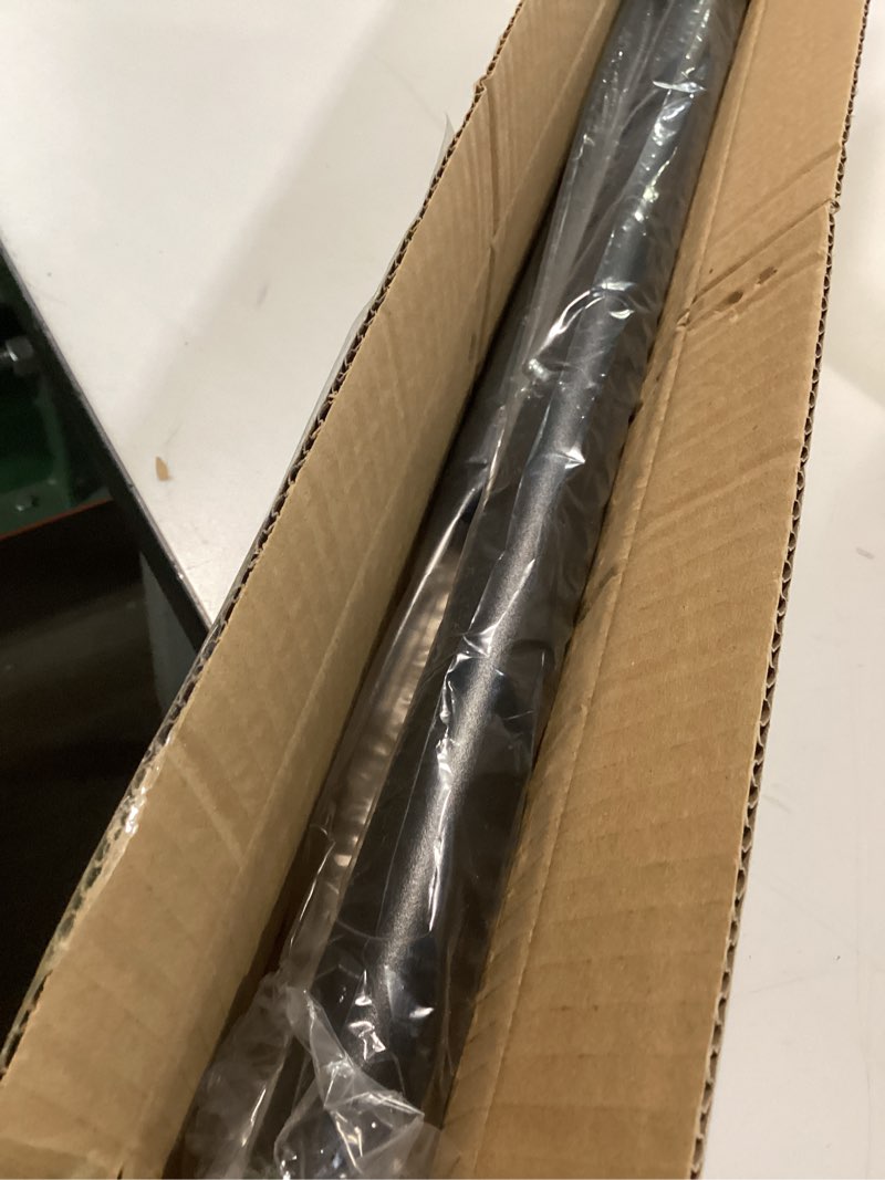 Condition photo showing Good Condition for Tension Curtain Rod 43 to 83 Inches (3.6 to 7 ft), 1.26" Diameter Spring Adjustable Heavy Duty Long Large Curtains Pole for Windows Door Bathroom Patio Outdoor No Drilling, Black 43-83 Inch