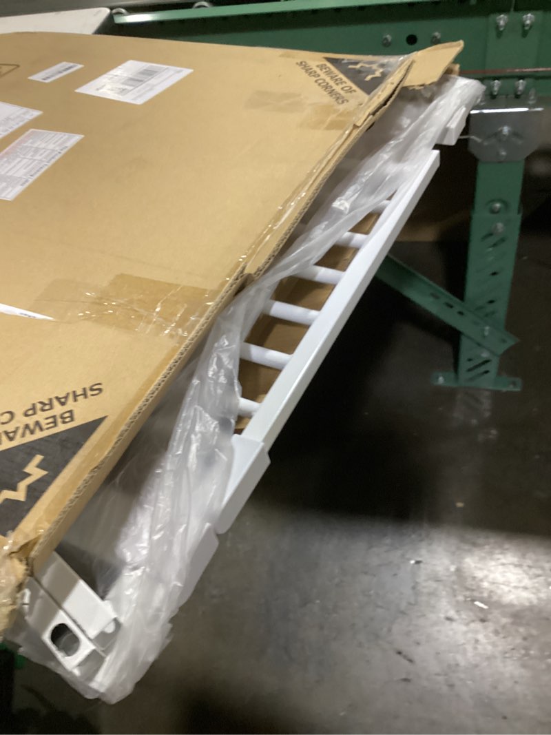 Condition photo showing As Is for lumizone extra tall cat gate 55.12" high pressure mounted extra wide 2025 new (17 sizes) 1.37" gap no drilling auto-close one-handed operation tall pet gate for dogs(white, 55.12" h x 26.18"-29.91" w) 55.12" h-white 26.18"-29.91" w