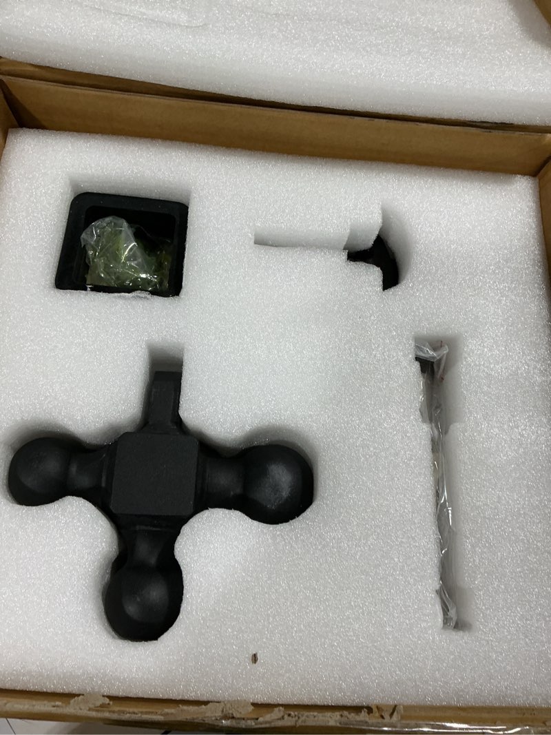 Condition photo showing As Is for Adjustable Trailer Hitch with Hook, Tri-Ball (1-7/8" x 2" x 2-5/16") Drop Hitch, Fits 2.5-Inch Receiver, 6 Inch Drop Hitch, 18500 LBS GTW-Class 3 Tow Hitch for Heavy Duty Truck, Black 2.5 inch 6" drop 3 ball w/ hook