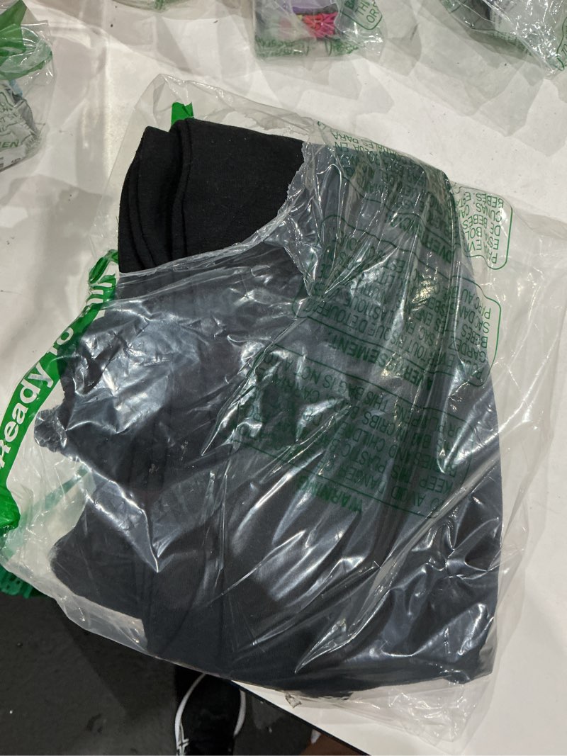 Condition photo showing As Is for hanes men's ecosmart sweatpants, athletic lounge pants with pockets, open hem bottom, fleece pants x-large black