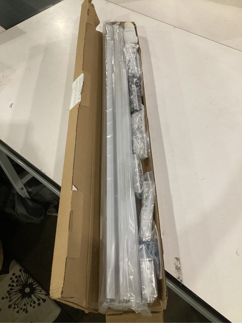 Condition photo showing Good Condition for silent ceiling curtain track, aluminum rail set, white, 9ft-12ft | heavy duty curtain tracks with 3 hook types, adjustable, ceiling/wall mount, smooth gliding for bedroom living room divider white 9ft-12ft 1 set