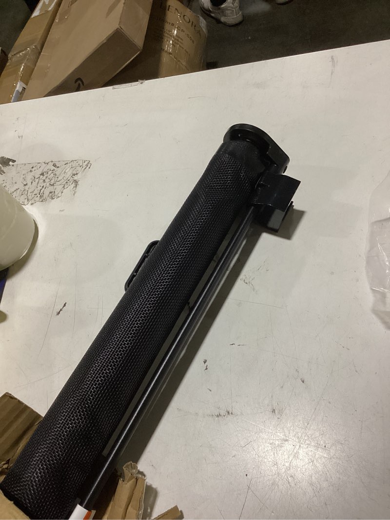Condition photo showing Good Condition for 50 inch retractable baby gates 42 inch tall, retractable gate with reinforced strip design to prevent crawling through, retractable dog gate for stairs, doorways, hallways black 42" tall x 50" wide