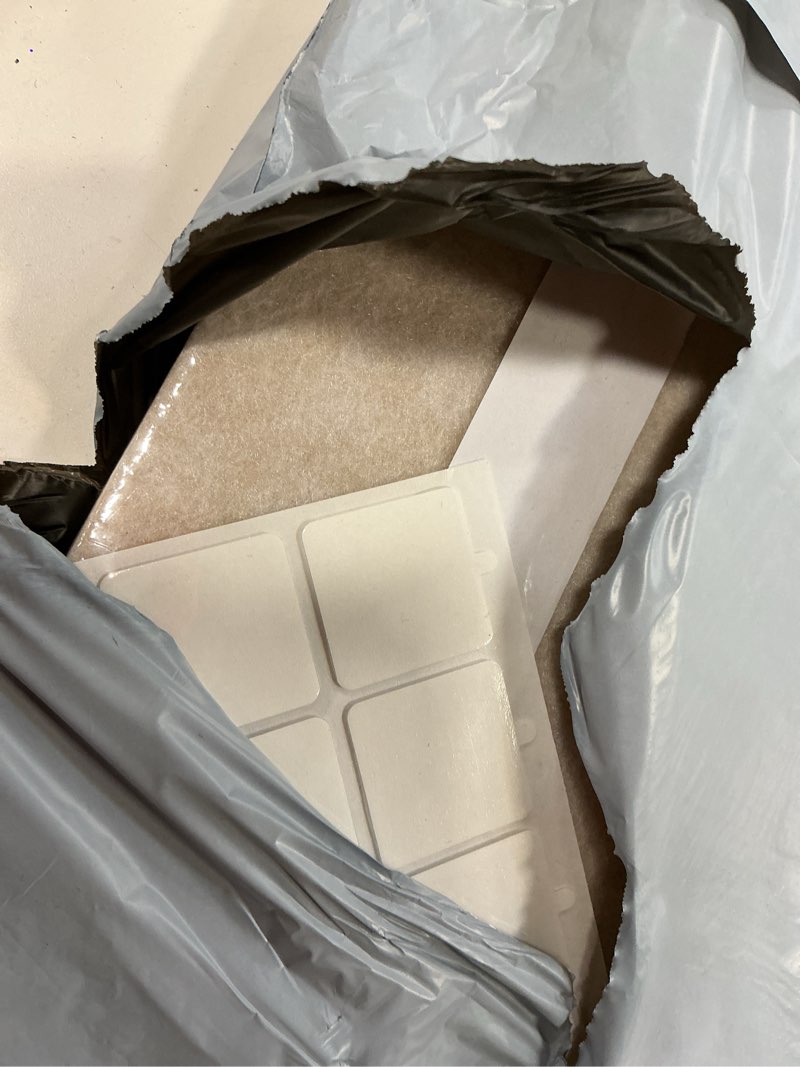 Condition photo showing Good Condition for Large Felt Bulletin Board for Wall, 36"x24" Frameless Picture Board, Soft Felt Cork Board for Office, Home Planning & Office Wall Decor, Easy Install Pin Board 36" x 24" Beige