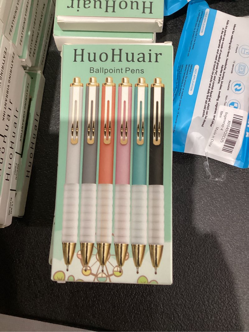 Condition photo showing New/Like New for Pens, Pens Fine Point Smooth Writing Pens, Personalized Ballpoint Pens Bulk, Flair Colorful Pens, Black Ink 1.0 mm Journaling Pen, Office Supplies for Women & Men, Note Taking(6-pack)