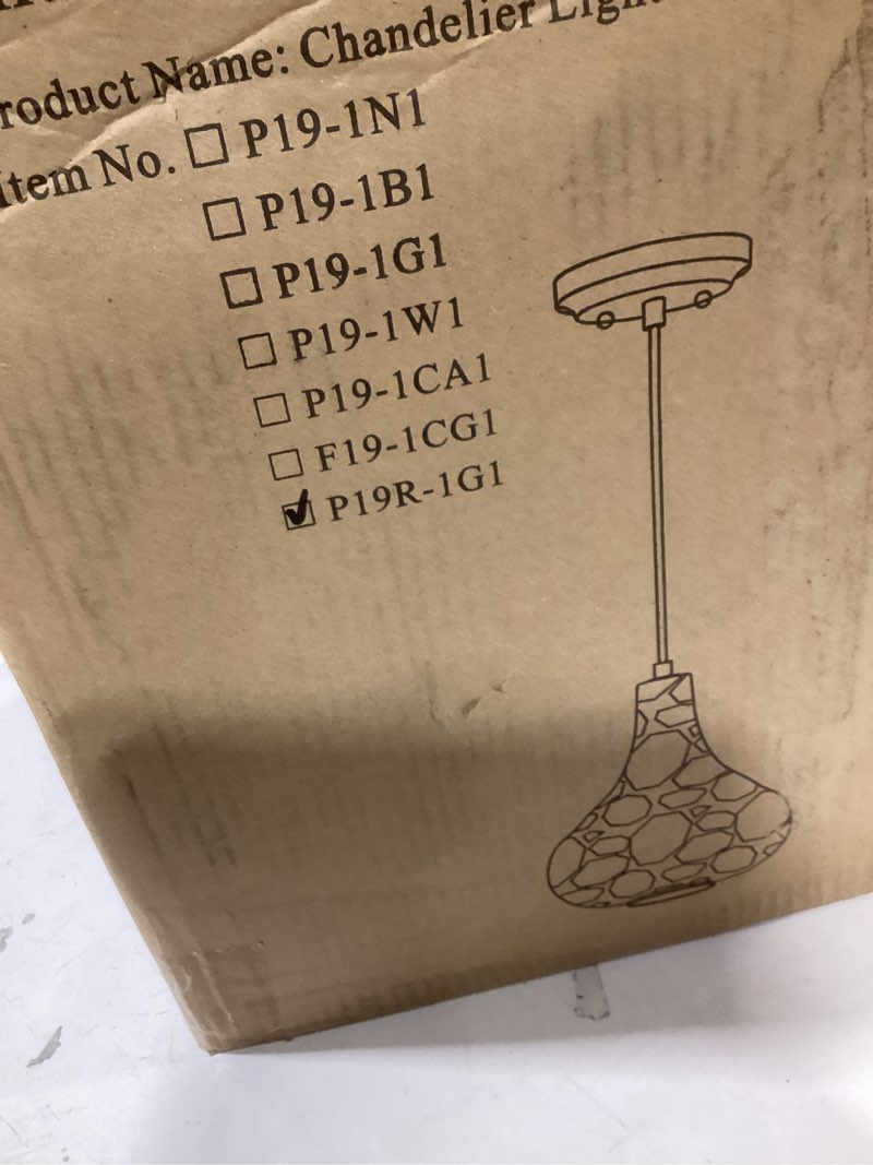 Condition photo showing New/Like New for Similar product 4 Light Chandelier, Industrial Ceiling Light Black Lantern Light Fixtures with Farmhouse Metal Cage Adjustable Height Rustic Geometric Hanging Light E12 Base for Kitchen Island, Entryway, Indoor