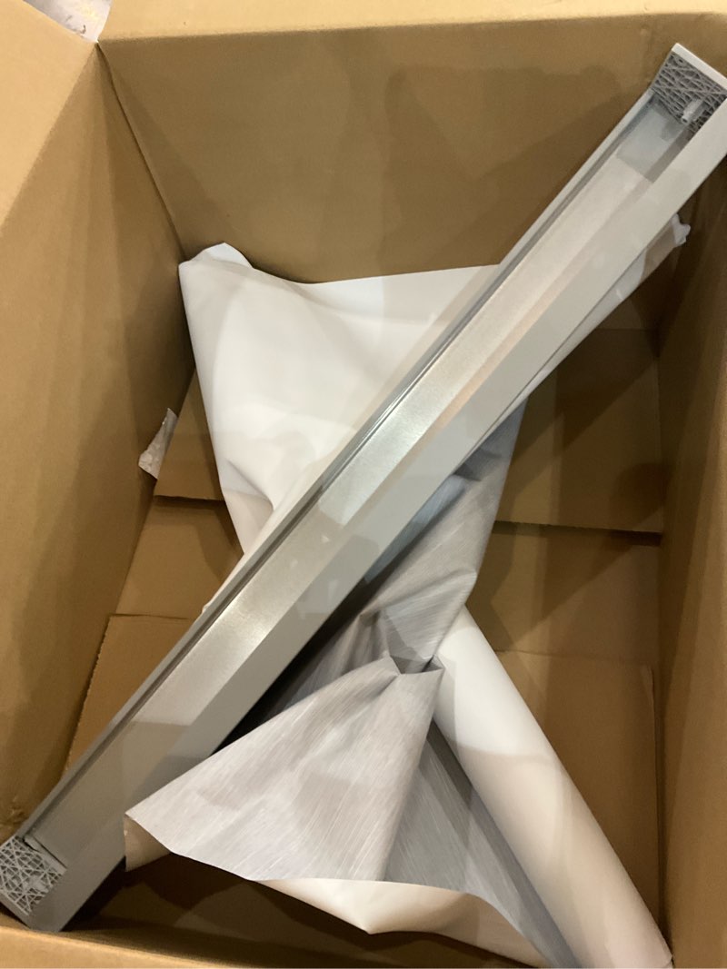 Condition photo showing As Is for Joydeco No Drill Blackout Shades, Free-Stop Cordless Roller Shades, UV Protection, Thermal Insulated Blinds for Indoor Windows, Easy Install Window Blinds for Home and Office (Grey, 28" W X 75" H)