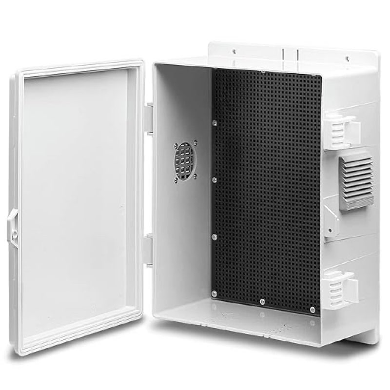 Namunanee Outdoor Electrical Junction Box, ABS Water Resistant Enclosure with Internal Mounting Panel & Hinged Cover (18.1"H* 12.6"L* 6.3"W)