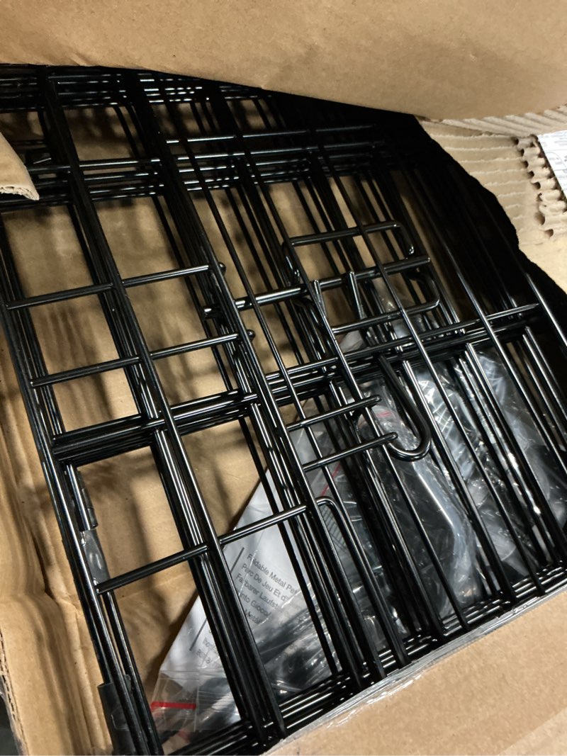 Condition photo showing Good Condition for amazon basics foldable octagonal metal exercise puppy / dog playpen - indoor/outdoor, single door, extra small (8 panels, 24 x 24), easy to assemble and store, 24" - puppy, black single door 24"h
