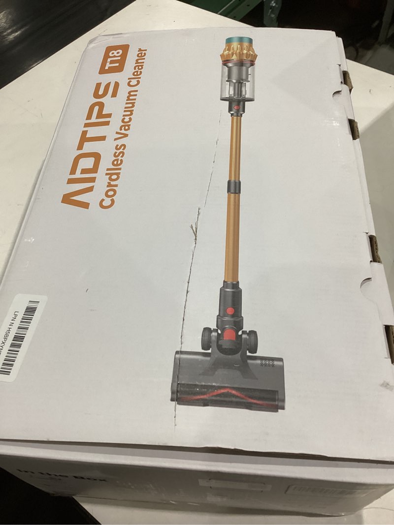 Condition photo showing Good Condition for Cordless Vacuum Cleaner, 600W/50KPA, 70 Mins Runtime Self-Standing Stick Vacuum, Vacuum Cleaners for Home with Anti-Tangle Brush, Smart Display, 1.8L Cup Vacuum for Pet Hair/Carpet/Floor (Red)