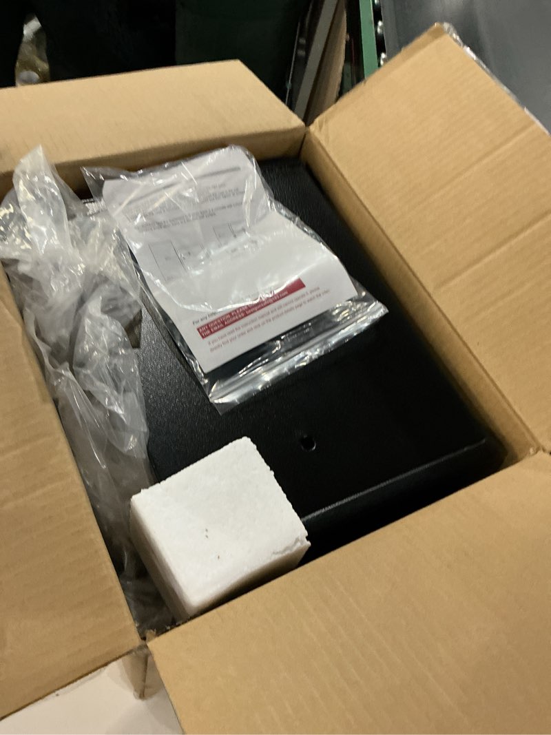 Condition photo showing Good Condition for 1.2 Cuft Small Home Safes Water and Fireproof, Fire proof Safes for Home Use, Anti-Theft Security Safe Box With Digital Keypad & Removable Shelf and Led Light, Money Safes for Documents Valuables