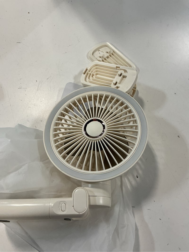 Condition photo showing Good Condition for muzpu new multifunctional 9000mah 4-speed oscillating led desktop fan portable/foldable hanging clip on handheld fan personal rechargeable small fan f