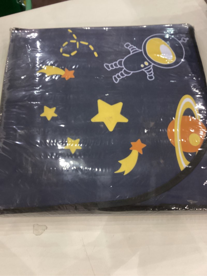 YOHOOLYO 2 In 1 Toy Storage Play Mat, Storage Box for Kids Children Space Adventures Design,Nursery,