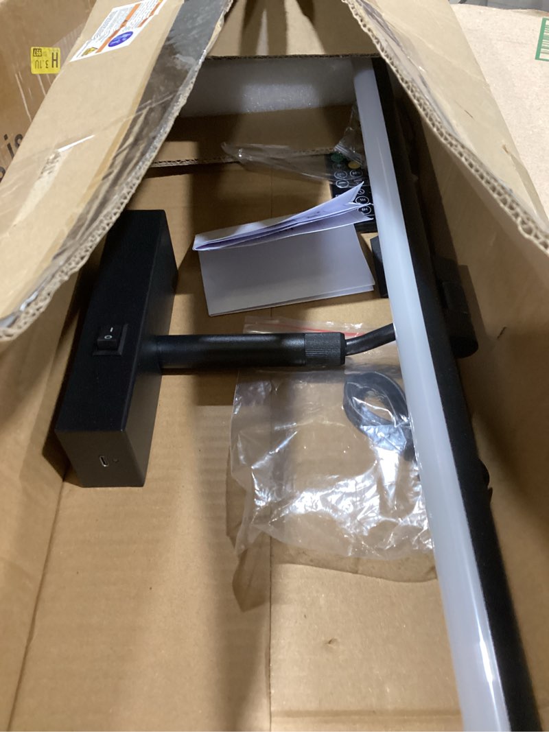 Condition photo showing Good Condition for picture lights for wall battery operated,24 inch black wireless rechargeable art lights for pictures,3cct dimmable retractable painting light with remote & timer,glare-free for gallery light black 24 inches