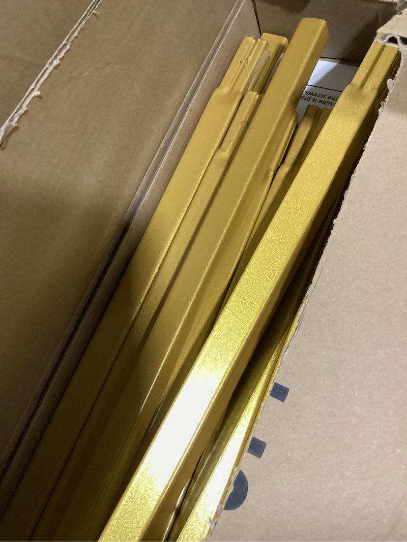 Condition photo showing New/Like New for wokceer wedding arch backdrop stand 7.2ft, 6.6ft, 6ft set of 3 gold metal arch backdrop stand for wedding ceremony baby shower birthday party decor 7.2ft, 6.6ft, 6ft gold